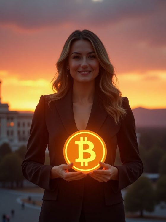 Arizona Capitol building with Bitcoin overlay, symbolizing state-level crypto adoption